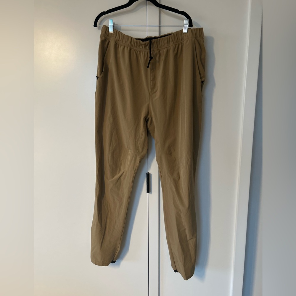 adidas Men's Khaki Drawstring Chino Pants
